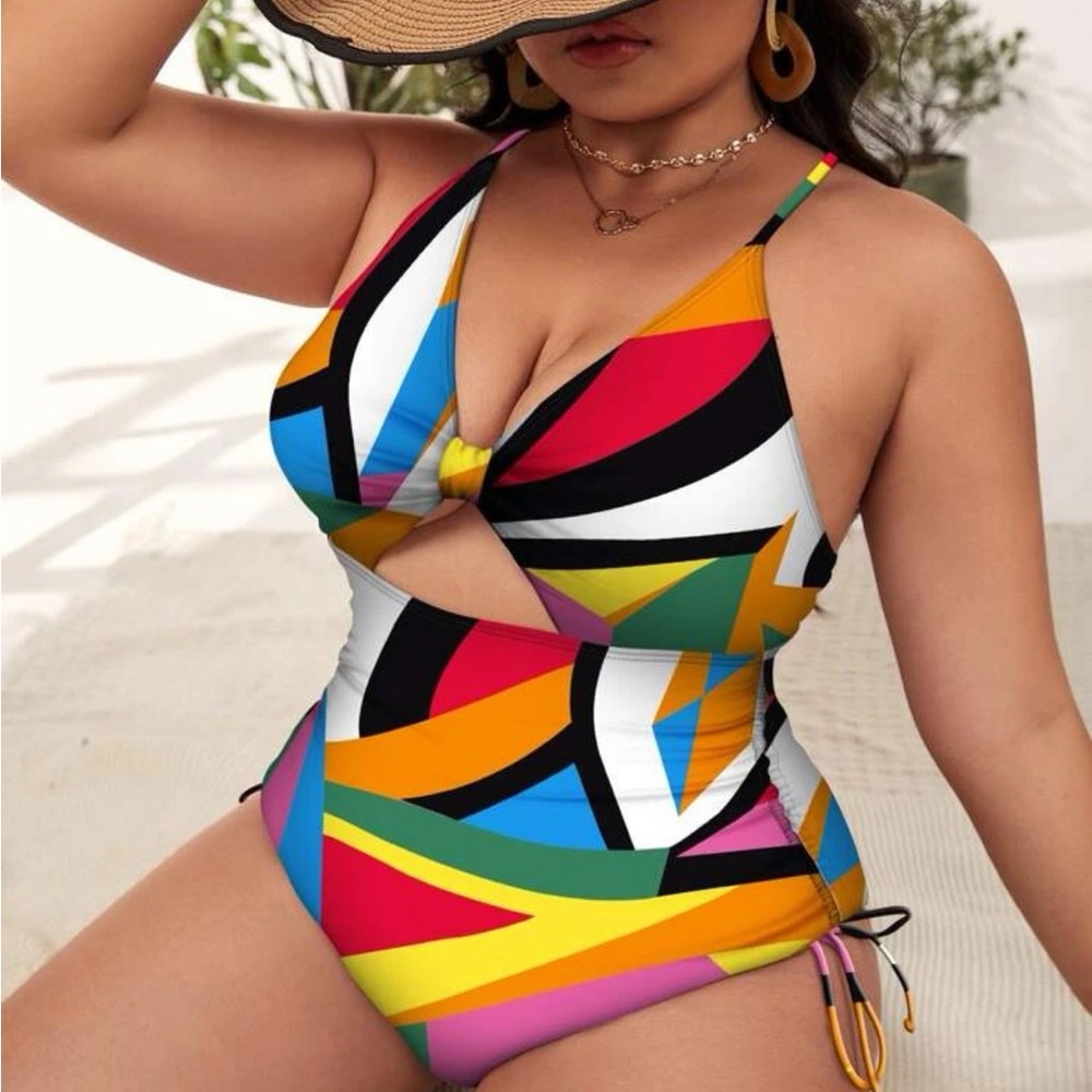 Geo Print One Piece Swimsuit